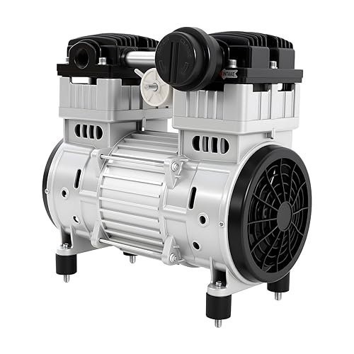 Bomba de vacío de 1100 W, bomba de vacío de diafragma sin aceite de 110 V, bomba de aire de alto flujo de pistón 7CFM para máquina laminadora