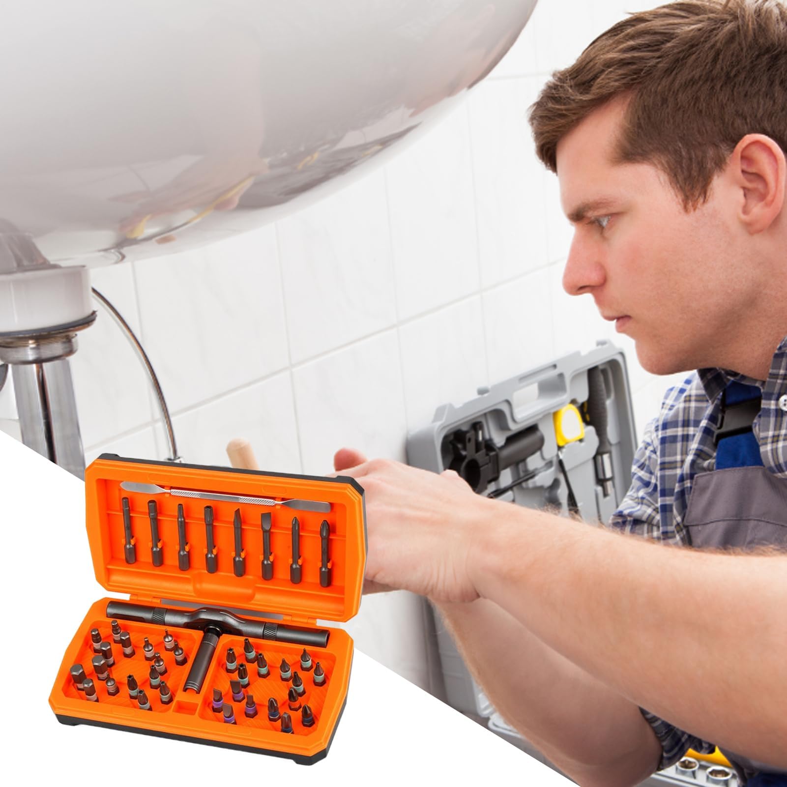 Juego de destornilladores magnéticos 43 en 1, herramienta de reparación de precisión múltiple para electricistas, automóviles, ordenadores, bicicletas, casa y bricolaje