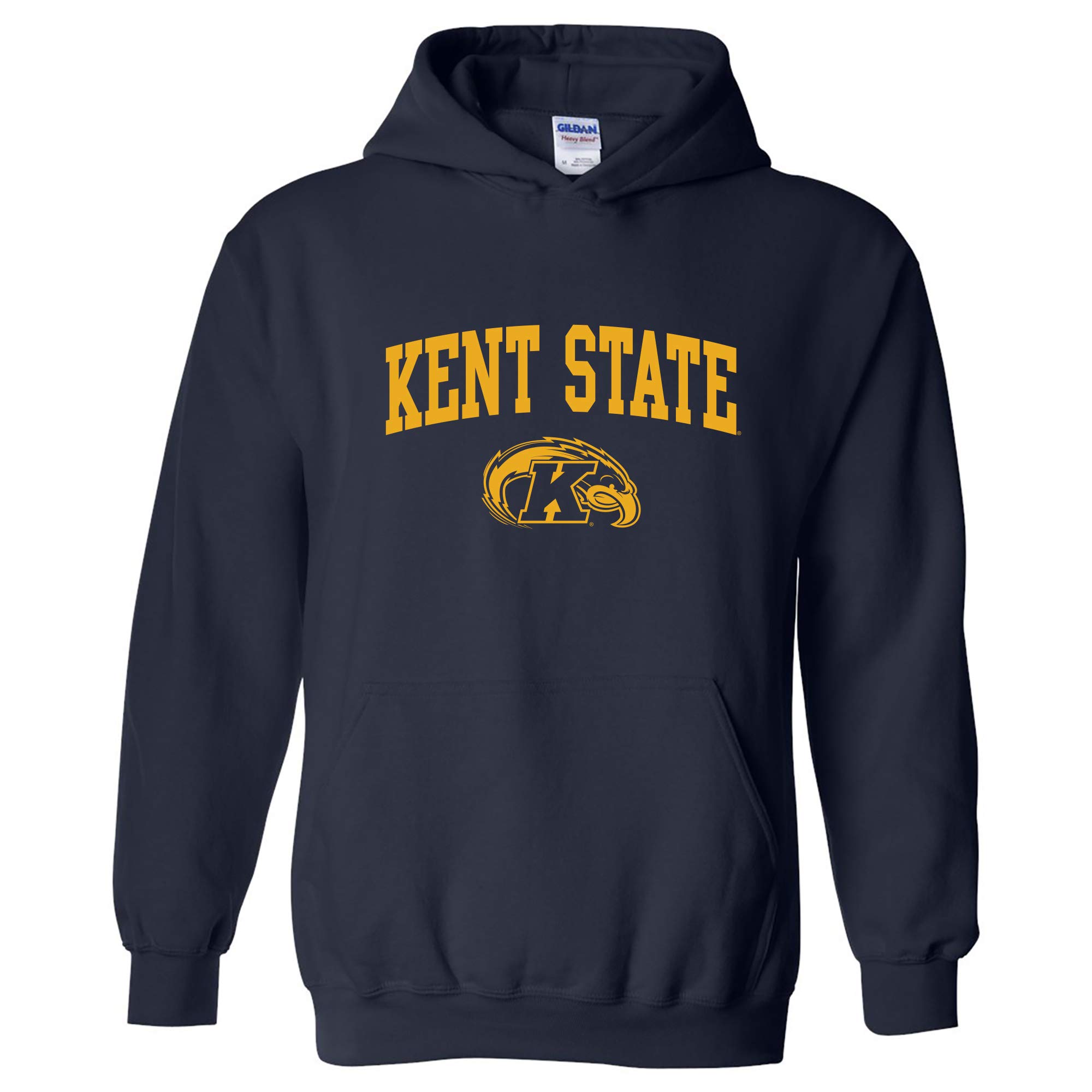 UGP Campus Apparel NCAA Officially licensed College - University Team Color Arch Logo Hoodie, Kent State Golden Flashes Navy, 3XL โ image 1