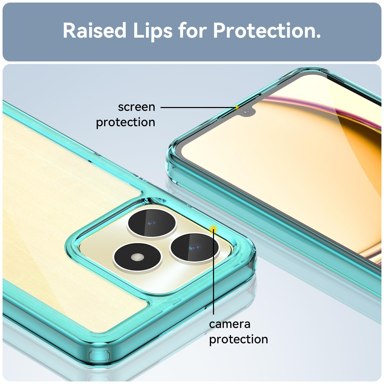 Custodia WIMSPEED Per Realme C53 Con Fiore Di Pesco – Silicone Morbido, Antiurto, + Vetro Temperato Incluso