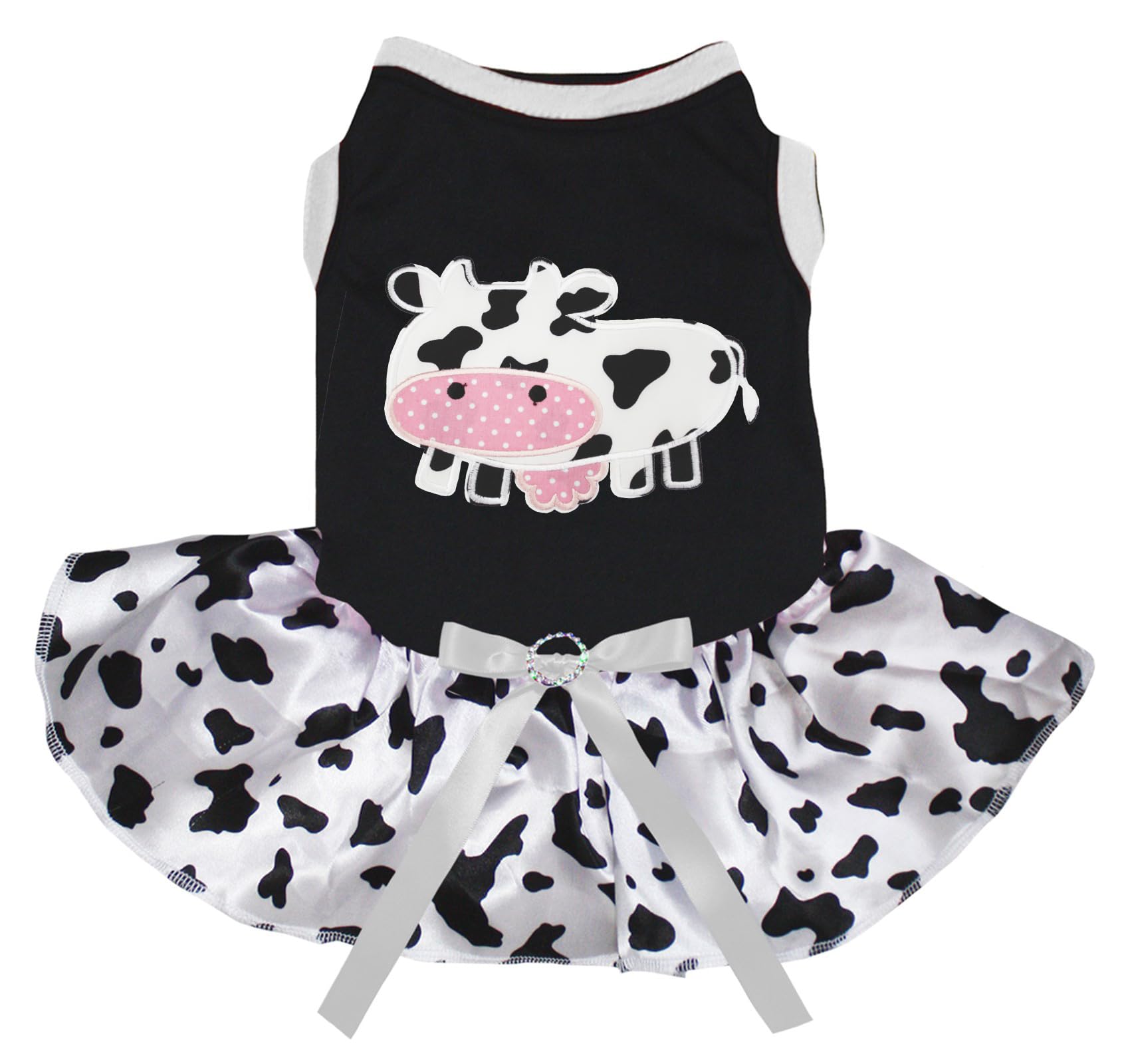 Robe pour chiot look vache pour les promenades au parc en taille XXXL