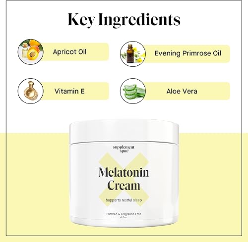 Miniatura 5 de Crema de melatonina para un sueño reparador, suplemento de melatonina para dormir, restablece el reloj biológico corporal, sin parabenos, sin