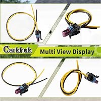 Vista 3 de Carbhub Coleta de Cable Compatible con GM LS Coleta de 2 Cables, para Conector de Sensor de Temperatura del Refrigerante, Enchufe de Temperatura