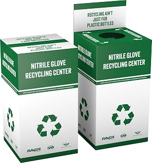SAS Safety Raven Nitrile Glove Recycling Center, Reduce Landfill Waste, Recycles Used Disposable Gloves for Reuse, Sustainable Resource Management, 55 Pound Capacity