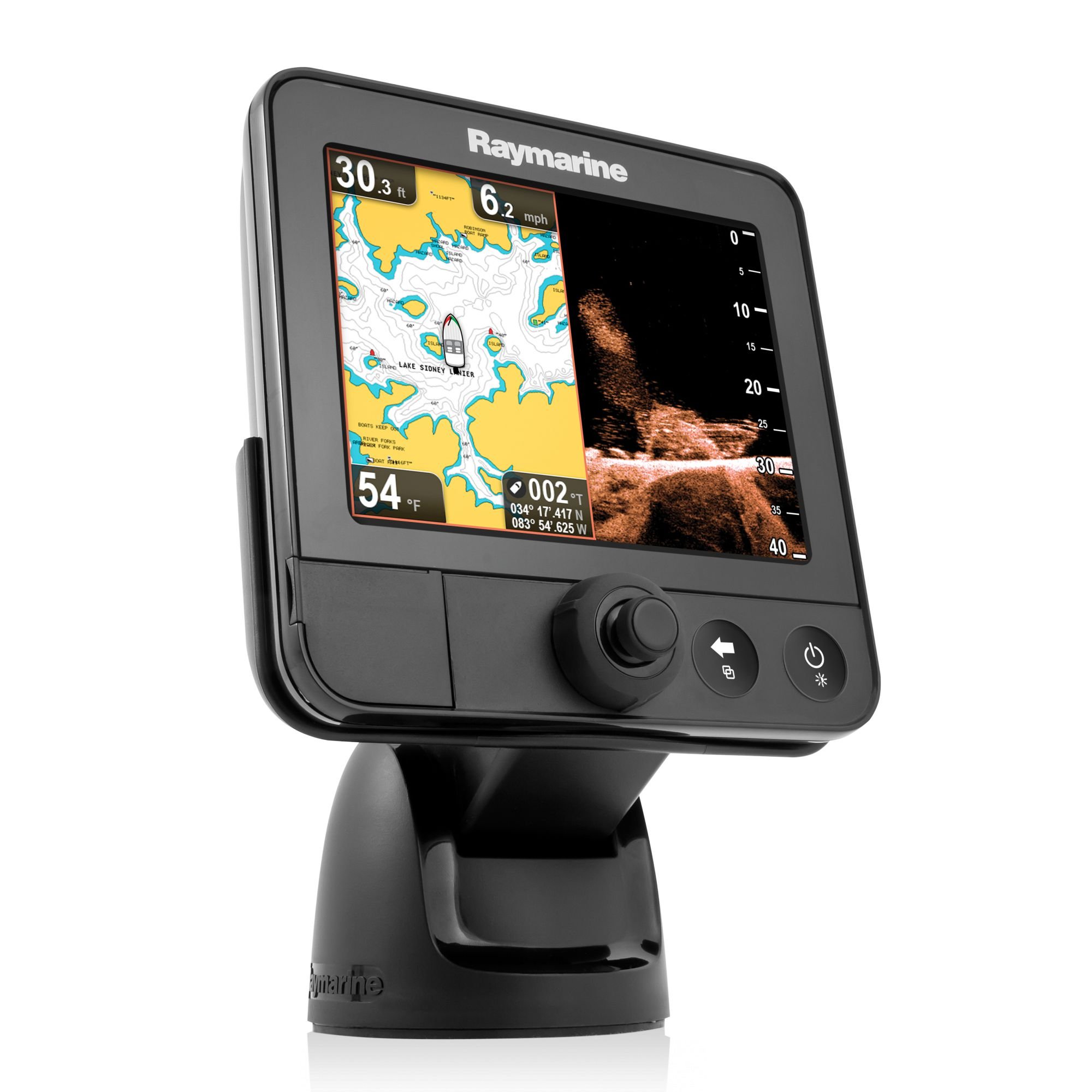 Raymarine Drangonfly 7-sonda GPS, schermo 7", con sonda modulo di Chirp interno e trasduttore di popa DownVision CPT-60