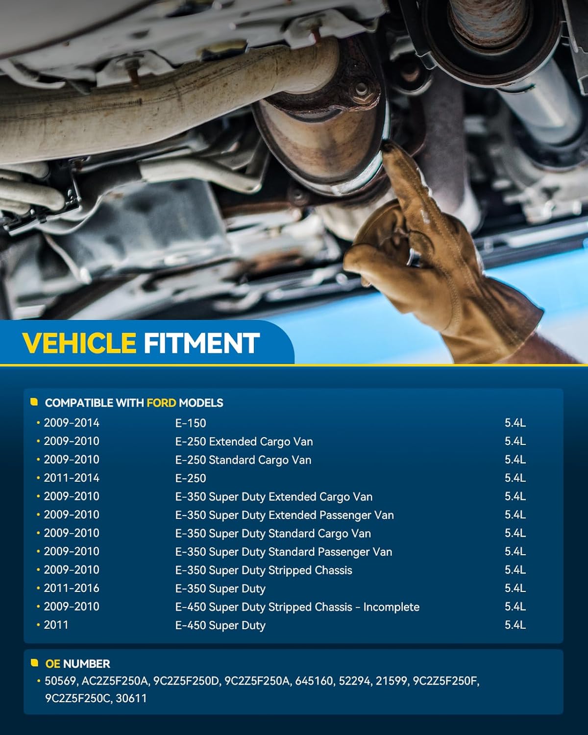 PHILTOP Left and Right Catalytic Converter Compatible With 2009-2014 E-150/E-250 5.4L, 2009-2016 E-350 Super Duty 5.4L, 2009-2011 E-450 Super Duty 5.4L Replace# 50569 Direct-Fit(EPA Compliant)