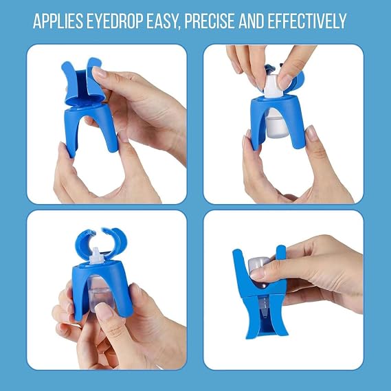 Easy-to-Use Portable Eye Drop Dispenser - Reusable, Fits Most Bottles, Ideal for Seniors & Teens