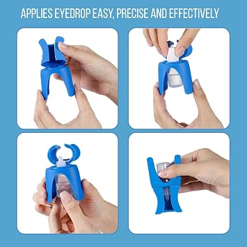 Easy-to-Use Portable Eye Drop Dispenser - Reusable, Fits Most Bottles, Ideal for Seniors & Teens