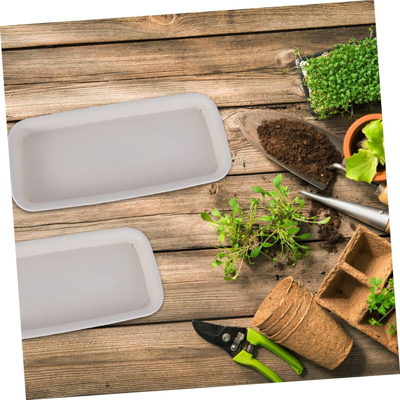 Toddmomy 3pcs Flowerpot Water Trays Plastic Drip Plates for Use Prevents Soil Leaks Easy to Clean for Bonsai and Potted Plants