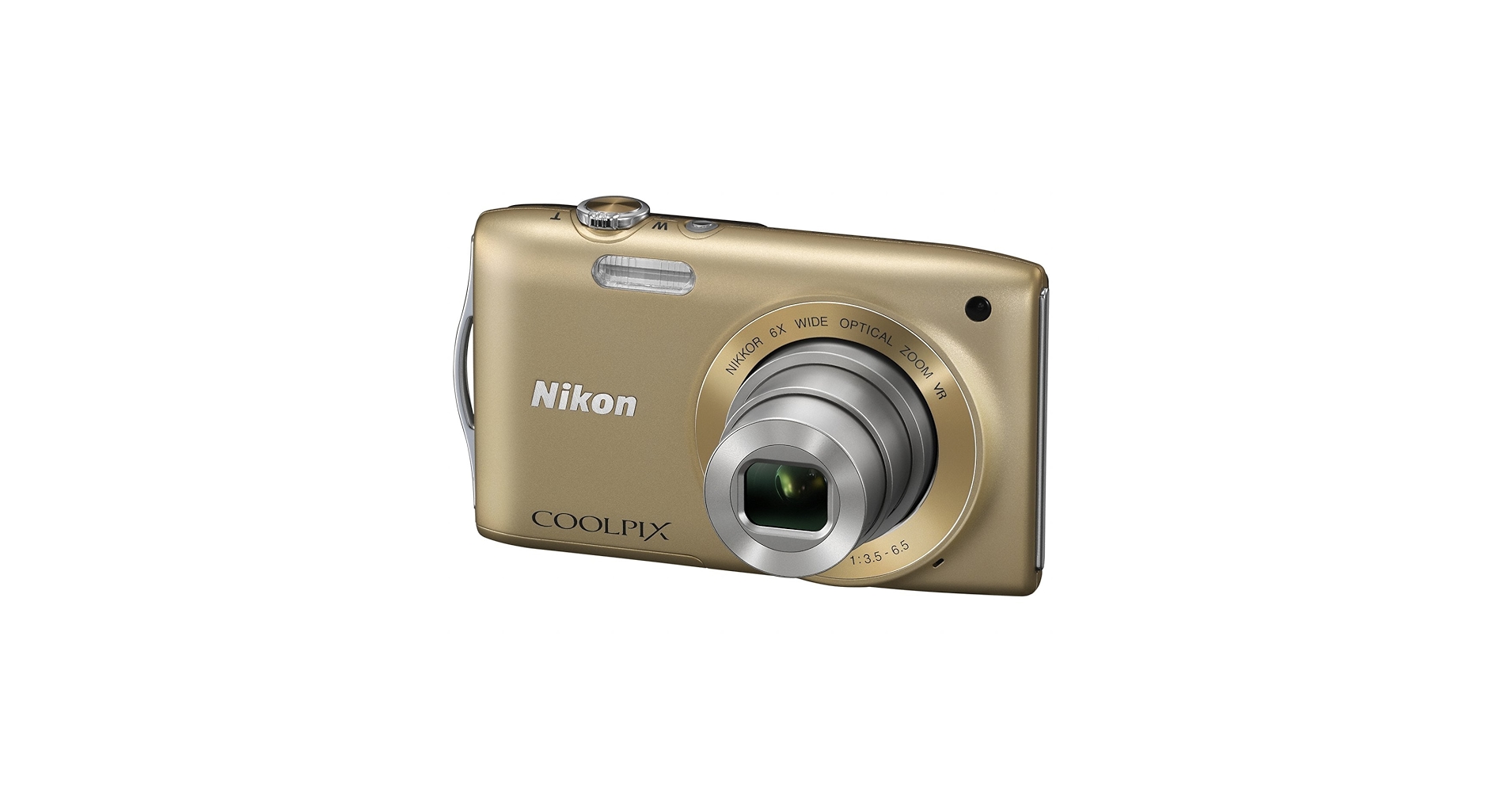 Nikon COOLPIX S3300 Compact Digital Camera - Gold (16MP, 6x