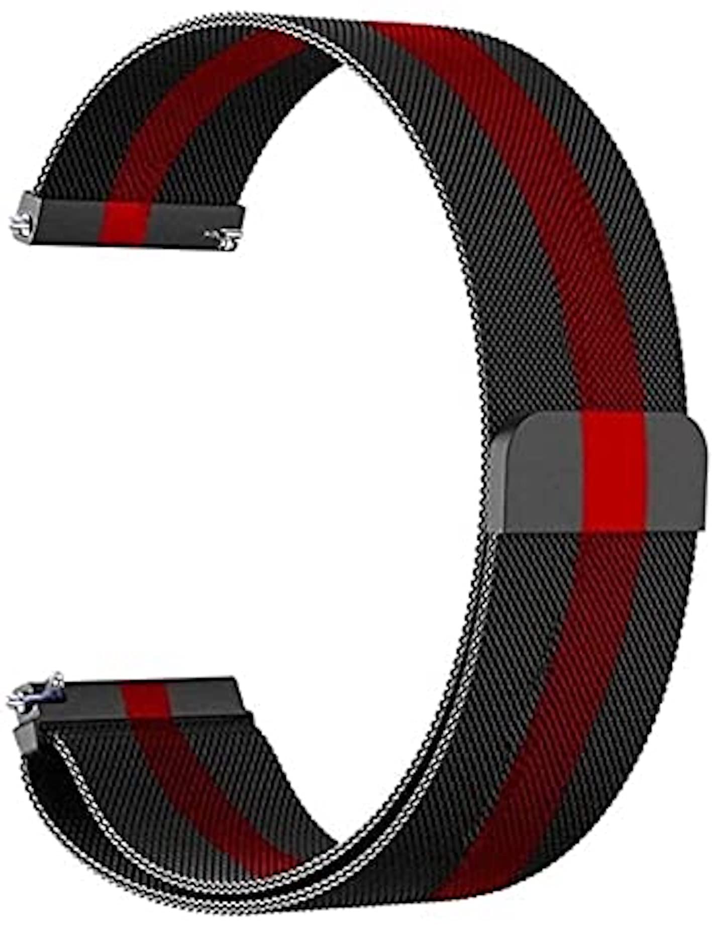 ProLook Magnetic Milanese Metal Chain Watch Band - Adjustable Loop Strap | Compatible with Honor Magic Watch 2 (46 mm) Only | Red - Black (B09TR1MJRH) Amazon Price History, Amazon Price Tracker
