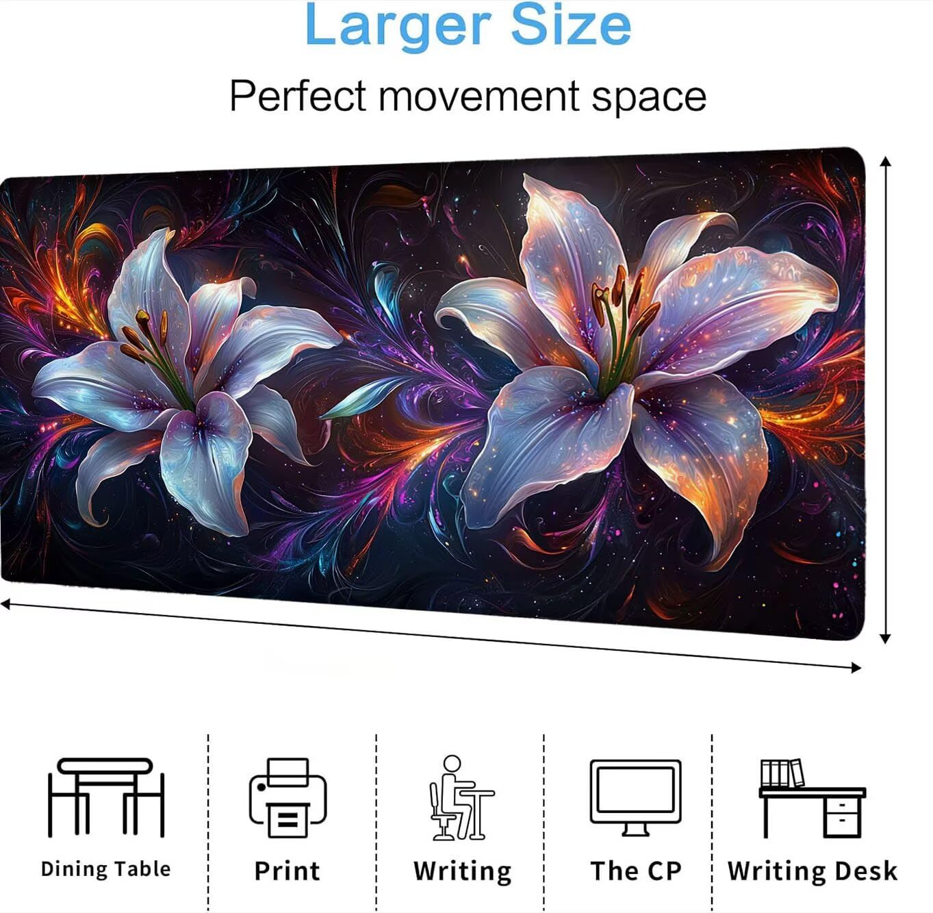 Podkładka pod mysz, podkładka pod mysz XXL 1200 x 600 mm podkładka dla graczy, wodoodporna gumowa podstawa, duża podkładka pod mysz do gier na biurko zszyte krawędzie wodoodporna antypoślizgowa biuro