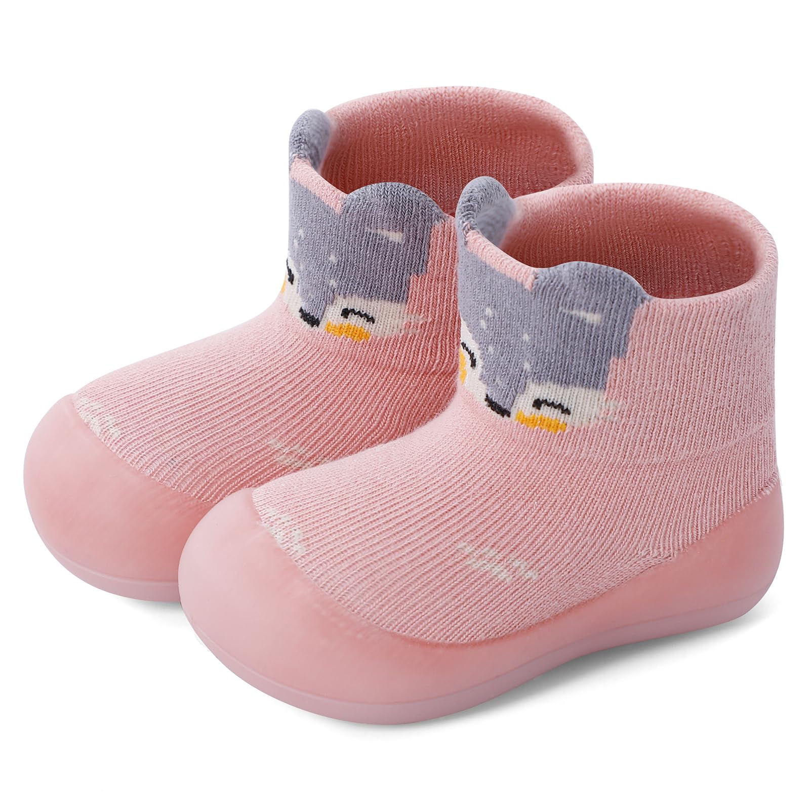 MASOCIO Baby Boys Girls Sock Shoes Toddler First Walking Shoes Soft Rubber Sole Non Slip Sock Shoes — view 2