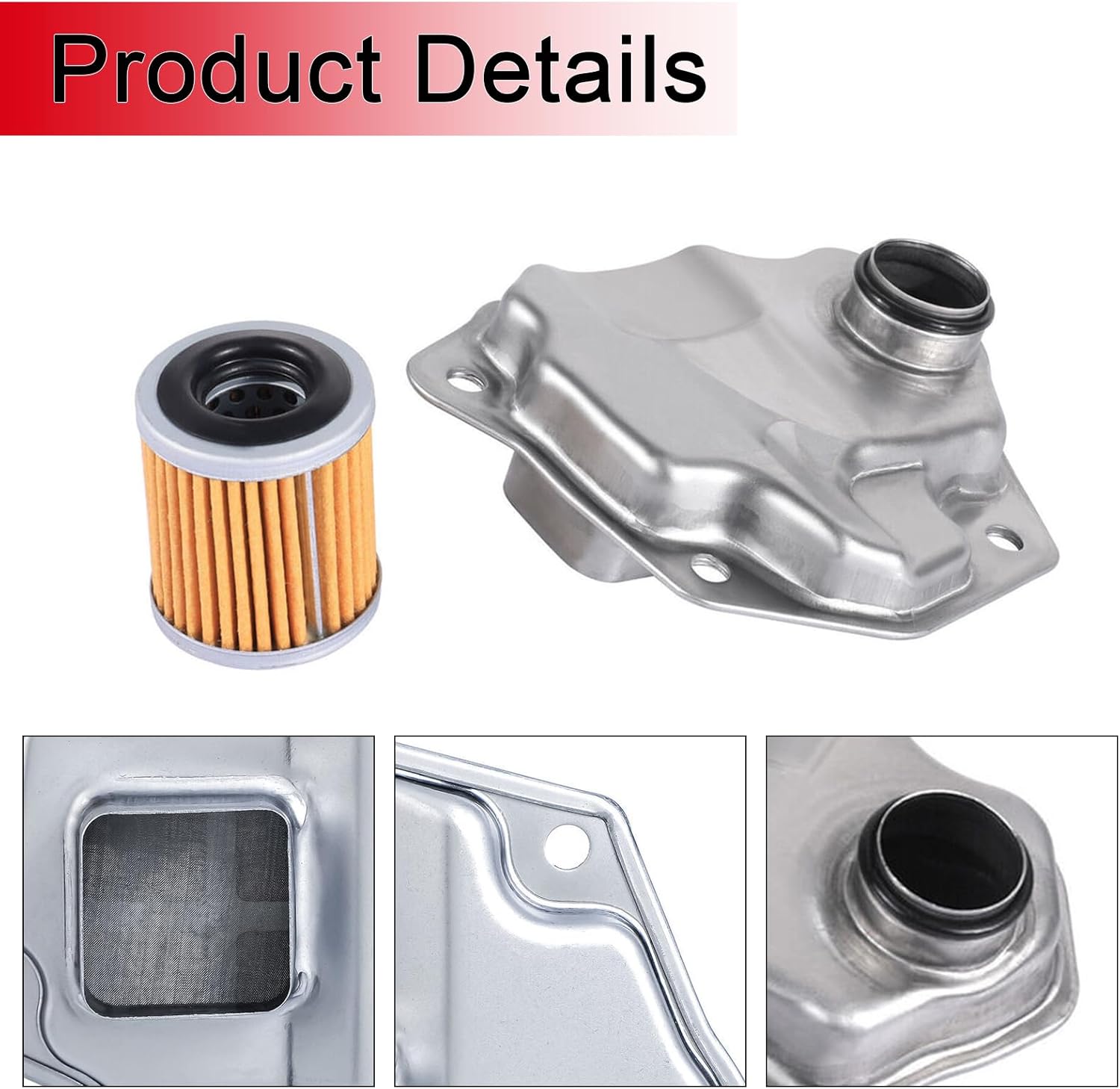 31728-1XF03 Automatic Transmission Filter Oil Pan Gasket Kit Compatible with Nissan Altima Rogue Sentra NV200 Dodge Caliber Jeep Mitsubishi Replace # 31728-1XF03 31728-1XF02 31728-1XF0A