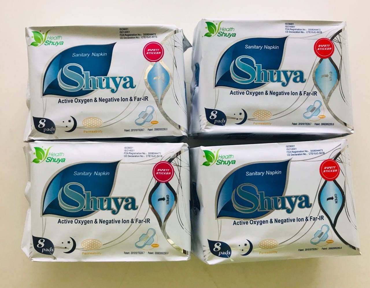 Shuya Health active oxygen sanitary napkin- Pack of 4