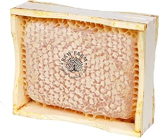 450 Bio Roh Wildblumen Honigwabe im Holzrahmen, direkt aus dem Bienenstock