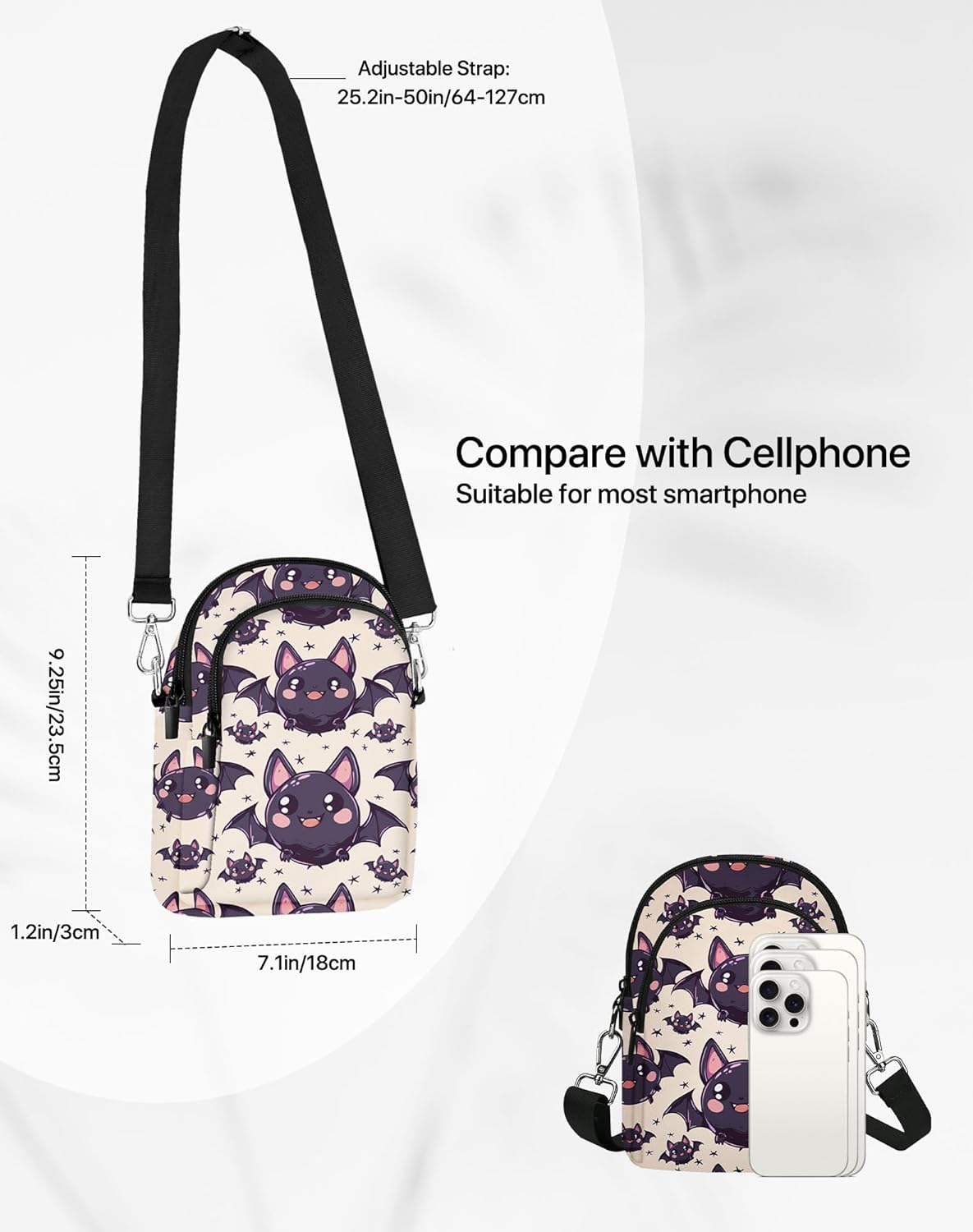 Small Crossbody Bags for Women Casual Cell Phone Purse Lightweight Crossbody Purses Fashion with Adjustable Strap - Image 3