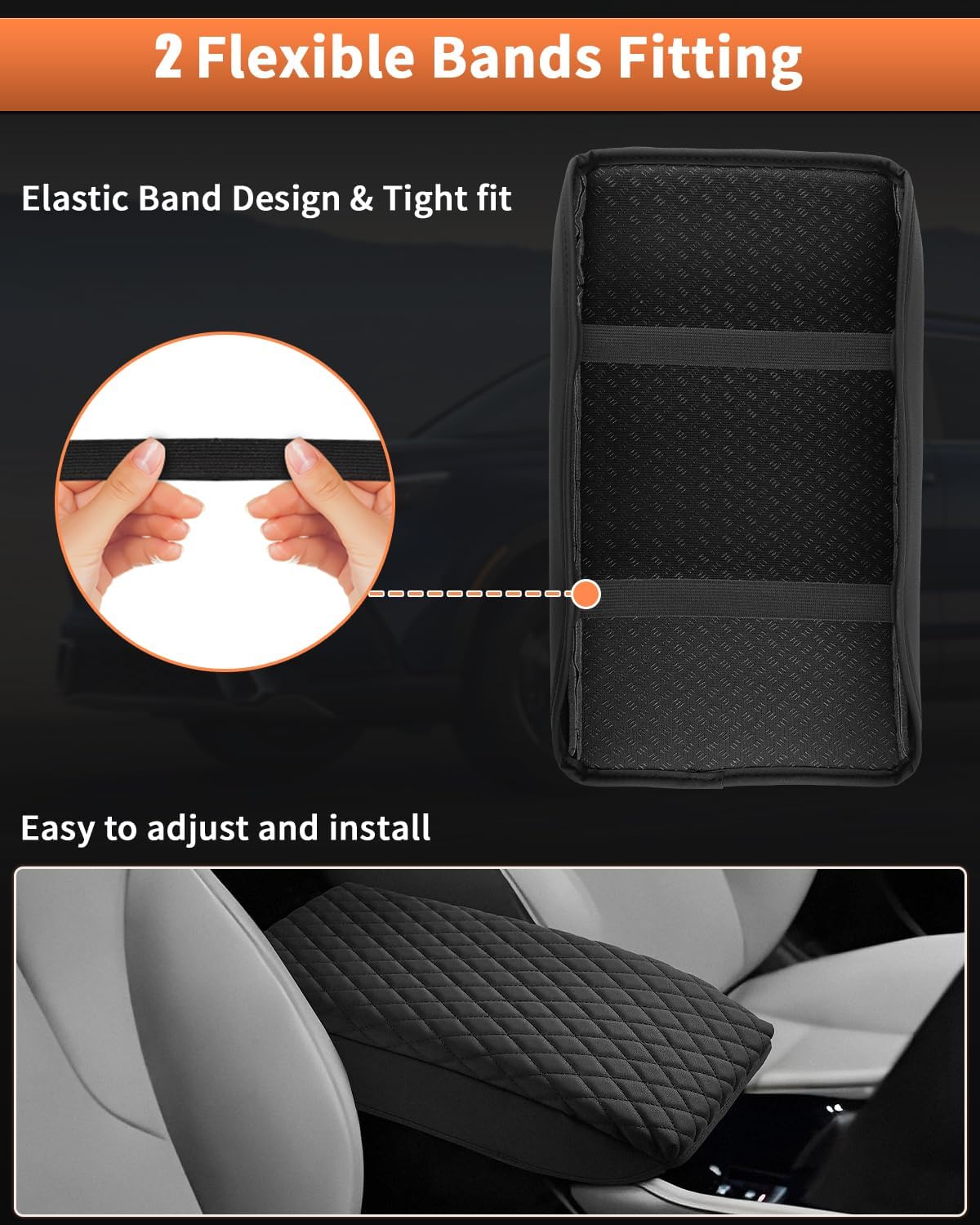 Shademax Center Console Cover for Honda Accord 2026 2025 2024 2023 Armrest Cover Cushion Pad for Honda Accord Accessories Middle Console Cover Armrest Protector Console Lids PU Leather Anti-Scratch