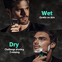 Vista 7 de Electric Foil Shavers for Men, Mini Electric Razor, Compact Face Shaver, IPX7 Waterproof Wet Dry Cordless Razor, LED Display, USB-C Fast