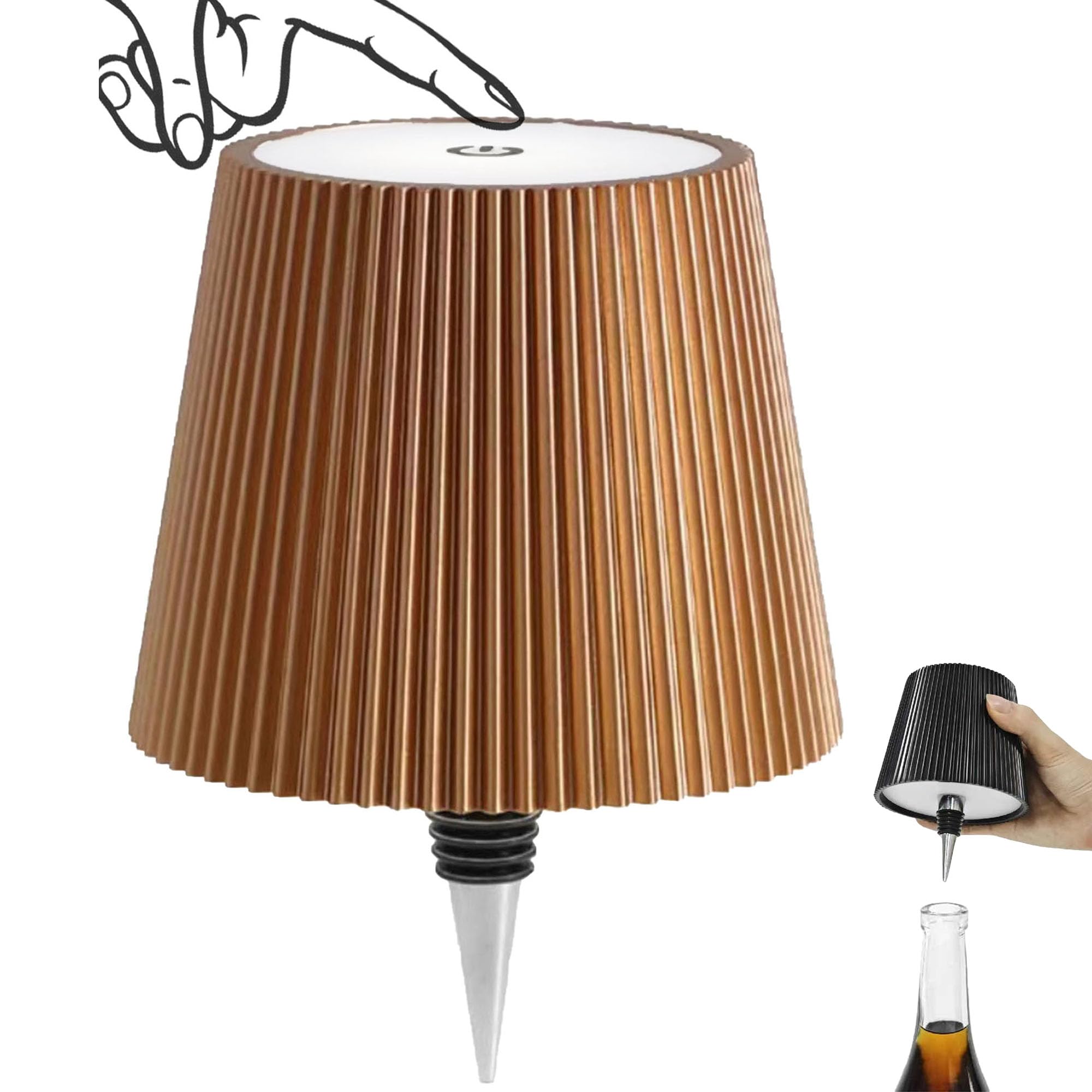 AIMARS Wireless Bottle Lamp, LED Wine Bottle Lamp