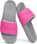 Womens Non-Slip Slide Sandals Round Open Toe for Sport gap | Slip on Summer Shoes Comfortable Relaxsense Soft Cushion Recovery Slides for Casual Walking Beach Home Lounge Wear
