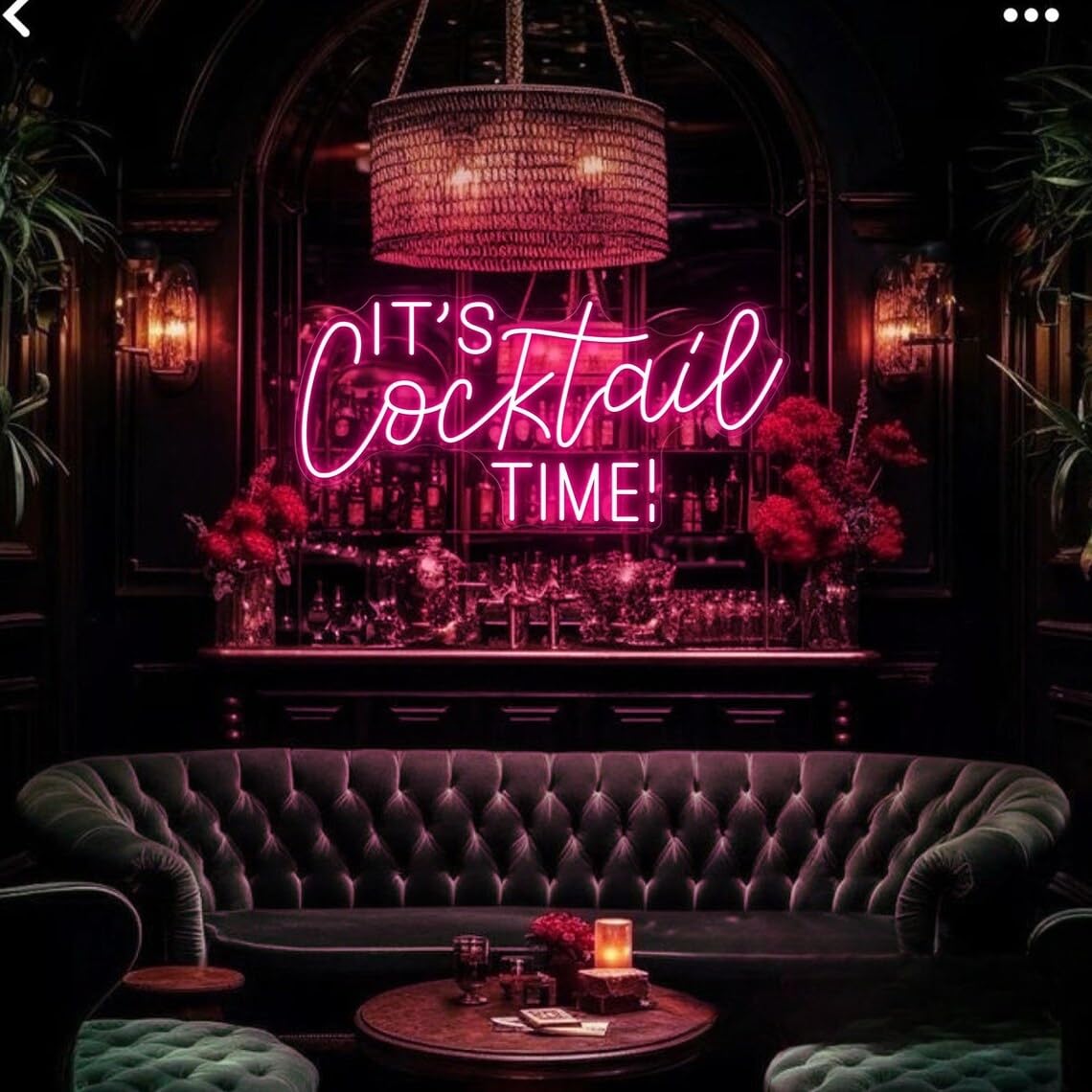 It's Cocktail Time! Neon Sign, Custom Bar LED Neon Light Home Wall Decor Wine Tiki Bar Man Cave Club Pub Beer Decoration Personalized Gift