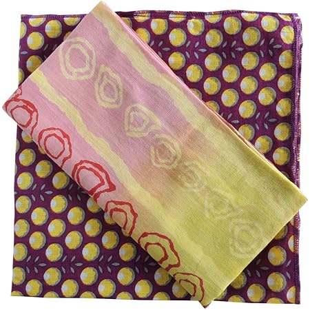 Amazon Co Jp バンダナ ピンク 大判 かわいい 花柄 2枚 セット インド綿 スカーフ アジアン 北欧 おしゃれ お弁当包み A Bn 126 服 ファッション小物