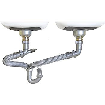 Snappy Trap 1 1 2 All In One Drain Kit For Double Bowl Kitchen Sinks Amazon Com