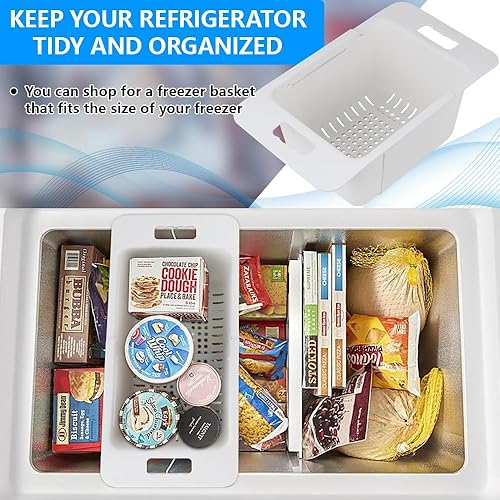 Miniatura 6 de Cestas de congelador para congelador de pecho, contenedores organizadores ajustables para congelador de pecho que se adaptan a la mayoría de