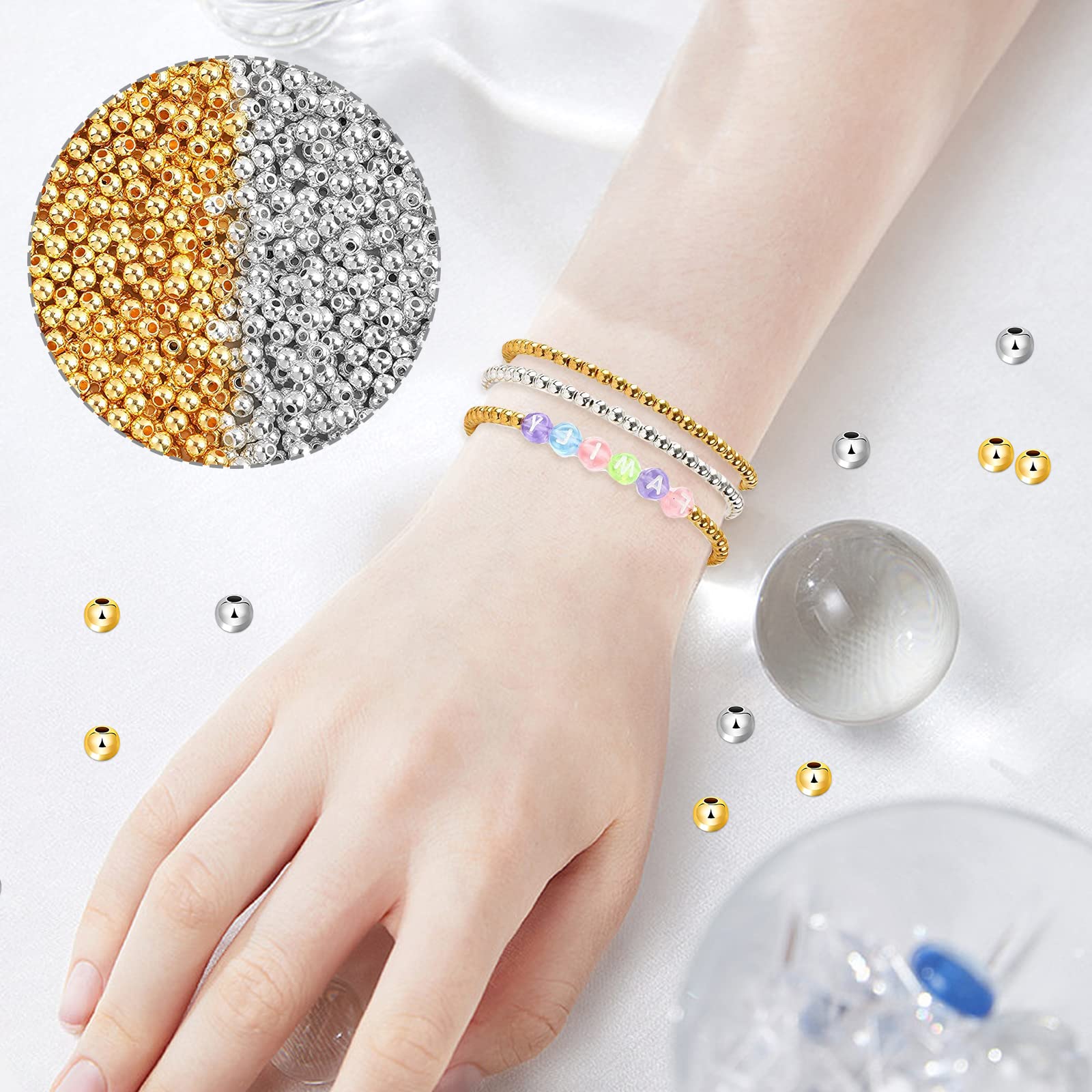 Distanziatore Rotondo Da 4,5 Mm Con Ossido Di Zirconio - Gold Filled Granato X1 P 490191 - Foto 5