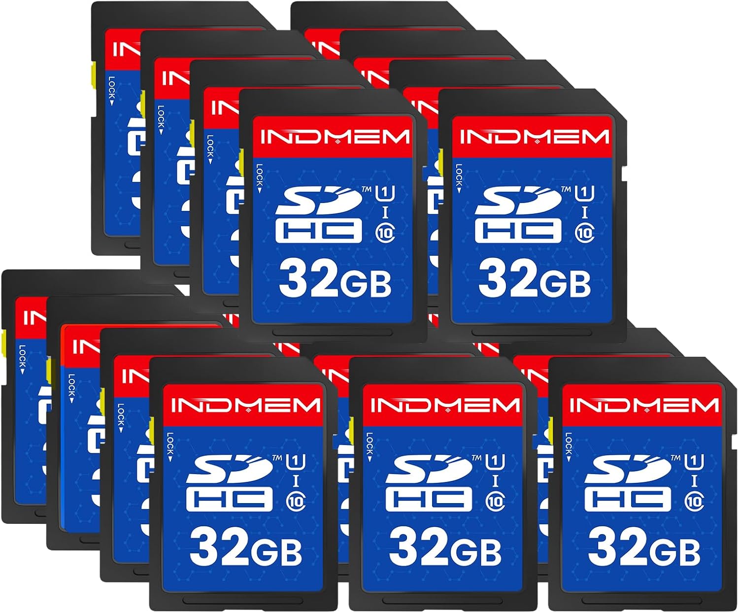 SD Card 32GB, 20-Pack UHS-I Class 10 MLC Flash Memory Card, High-Speed Secure Digital Cards for Cameras, DSLR, Action Cams - Reliable Storage