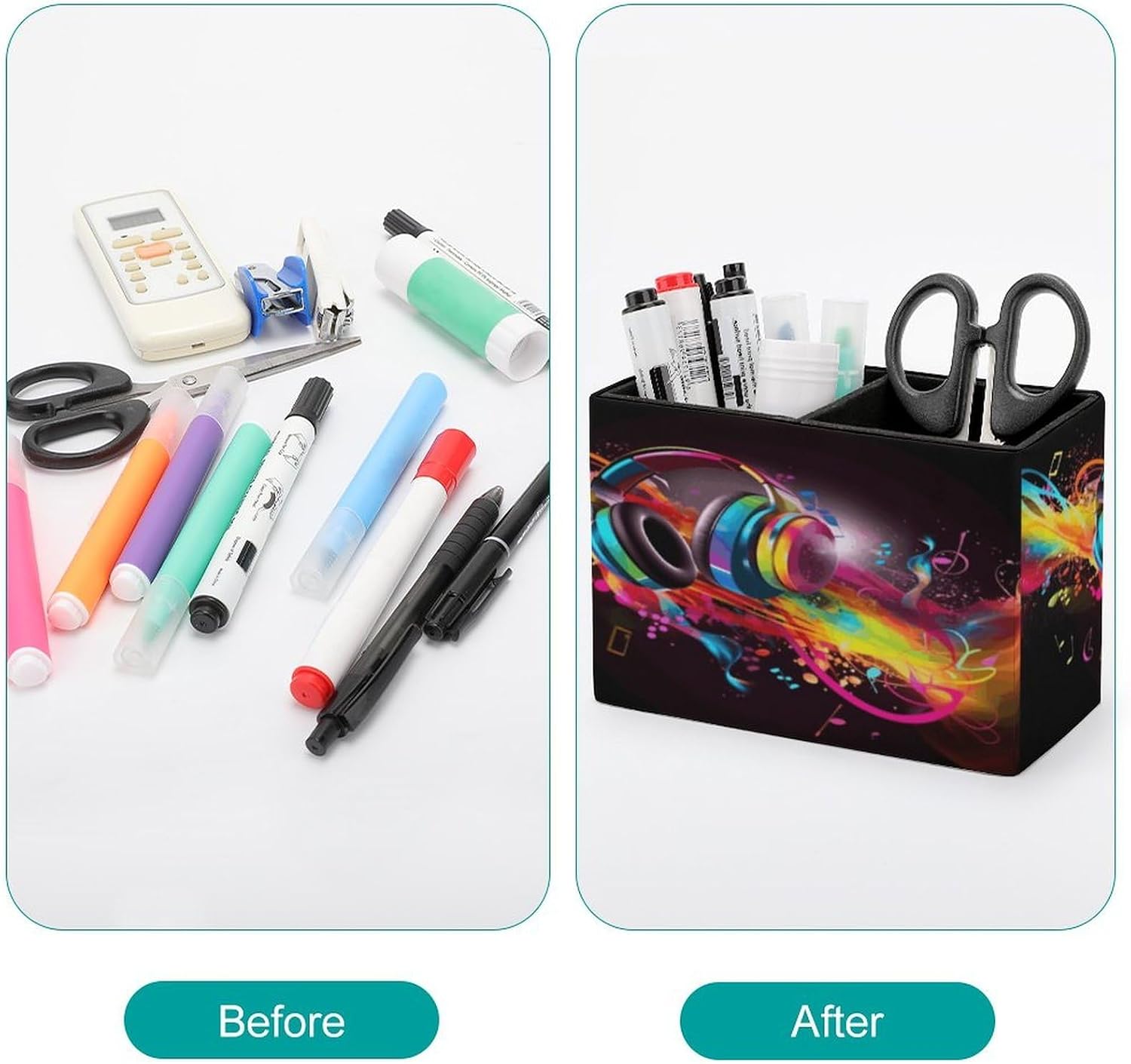 Colorful Music Pen Holder Desk Organizer for Office Studio image 3
