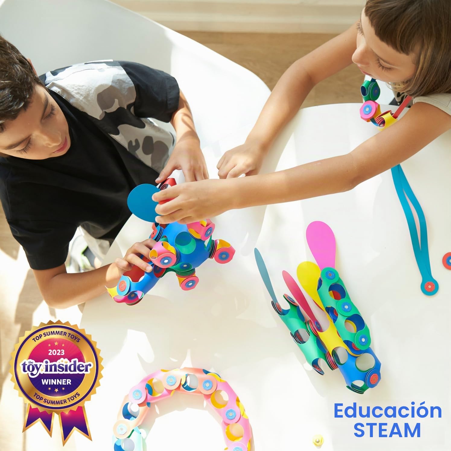 Clixo Ocean Creatures. Juguete magnético niños, Piezas Flexibles duraderas. Educativo, Brillo Oscuridad, Stem. Juego Viaje. 6+ Años. 24 Piezas