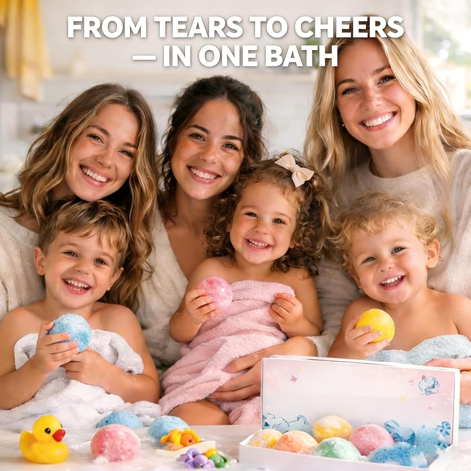 Bath Bombs OceanPop, 12-Pack Easter Surprise Bath Fizzies with Toys Inside, Bubble Bath Gift Set