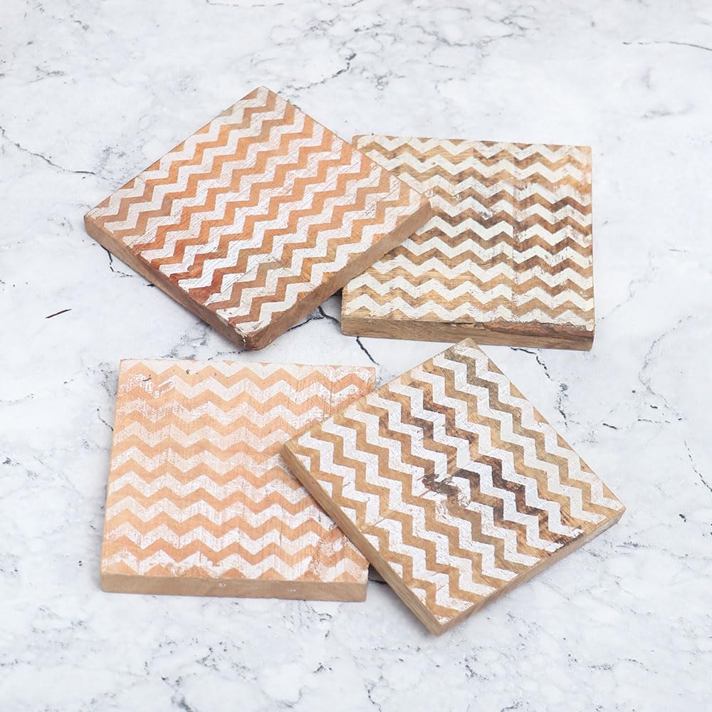 IndianShelf Coasters for Cups Set of 24| Wood Coasters| Cup Coasters| Coster Set Tea| Coaster Set for Dining Table| DIY Coasters| Dining Table Decorative Items Modern| Bar Kit| Mocktail Accessories