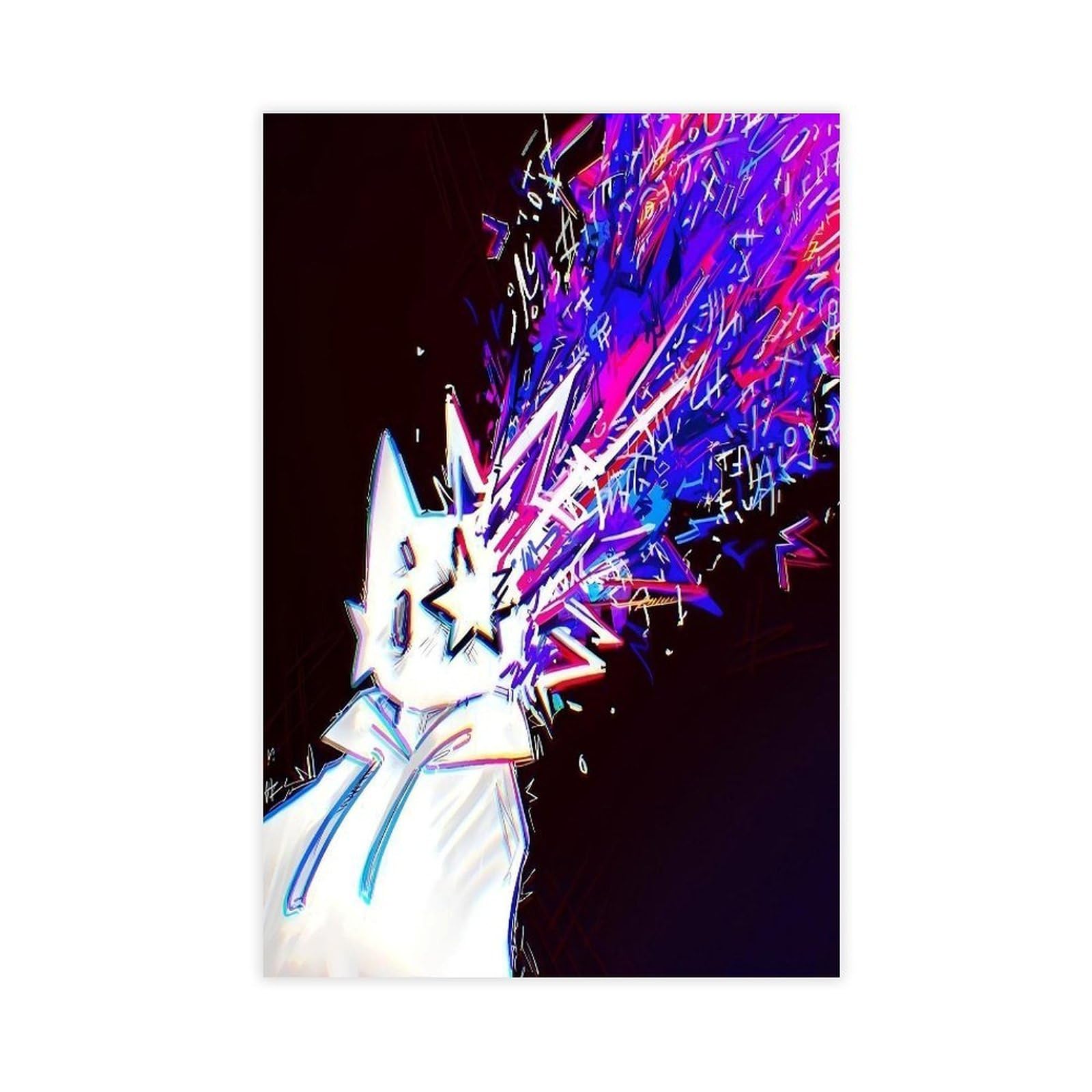 Bareronor Brain Explosion Abstract Cat Canvas Poster Bedroom Decor Landscape Office Room Decor Gift 24" L X 36" W