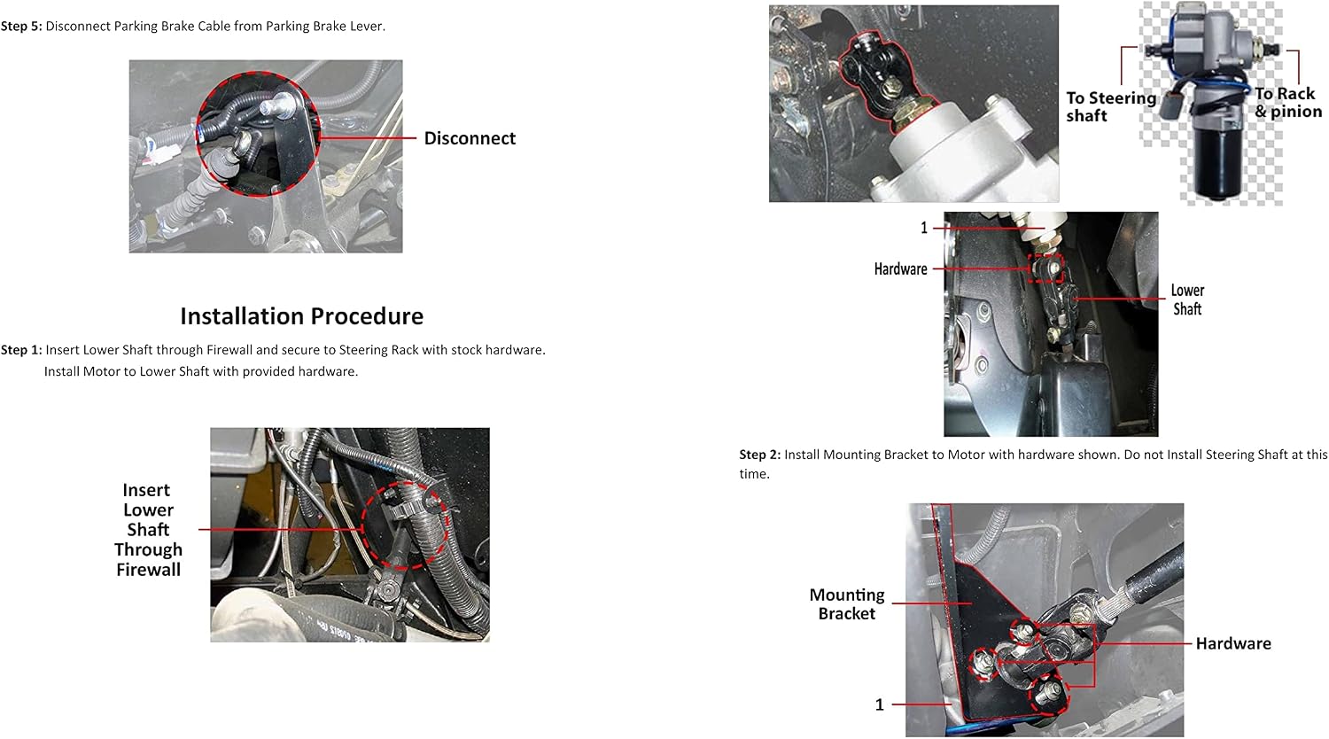 Rugged Front Electric Power Steering Kit for Polaris Ranger 900/1000/Diesel, is A Bolt on System, Gets Rid of Wheel Jerk/Bump Steer When Navigating Rough Terrains (See Fitment Details in Description)