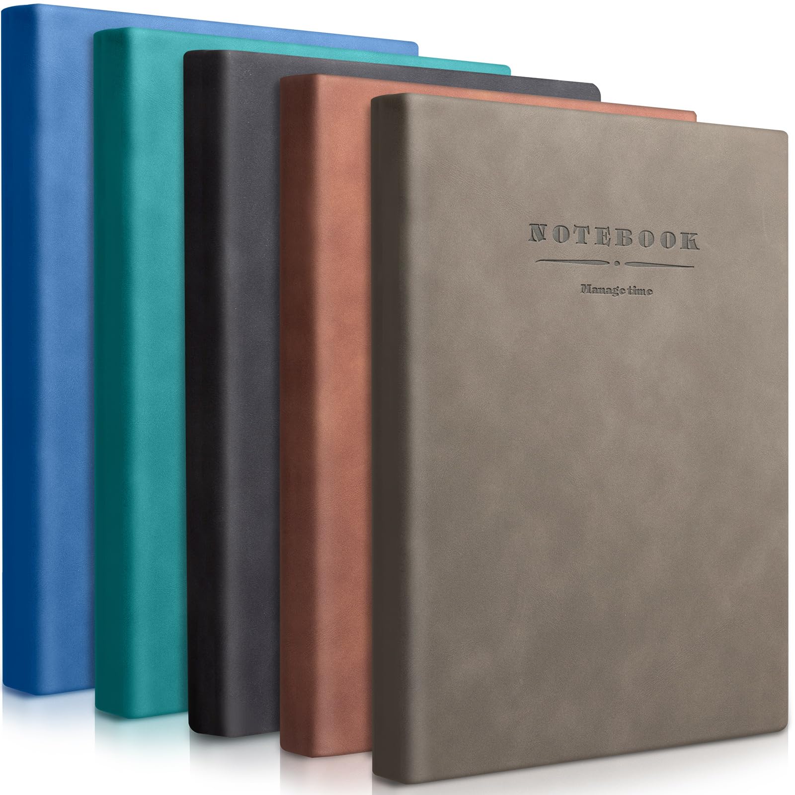 SATINIOR Confezione da 5 quaderni formato A4, 360 pagine, a righe universitarie, grandi e di alta qualità, a righe, con copertina morbida, per ufficio, casa, scuola, lavoro, scrittura, 21 x 27 cm