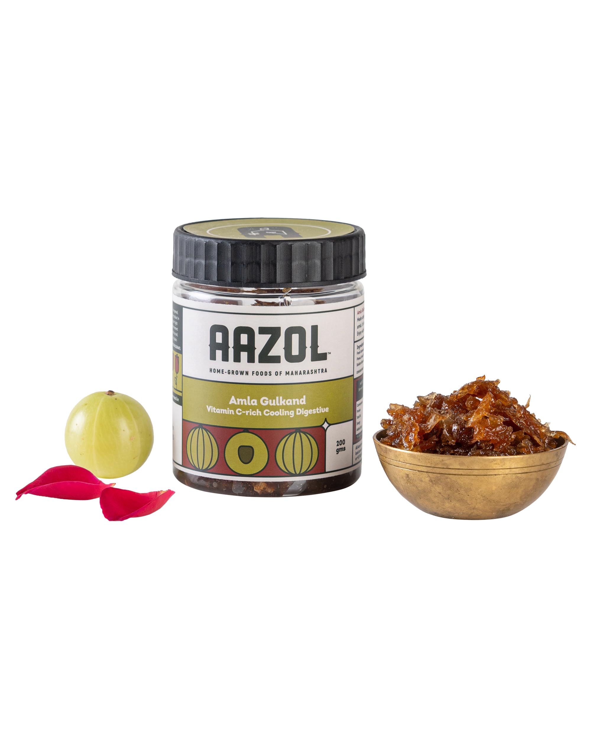 Aazol Amla Gulkand: Vitamin C-rich Cooling Digestive - 200g | Rose Petal Jam with Amla | Made with Fresh Damask Rose & Mishri | Sweet & Soothing-picture-23