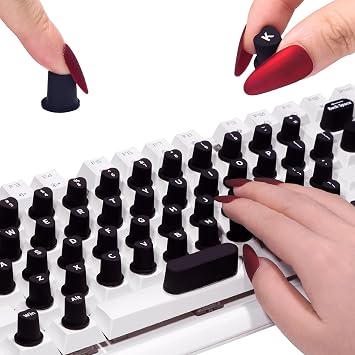 70 Pcs RaisedTip Keyboard Stickers for Long Nails with Letters