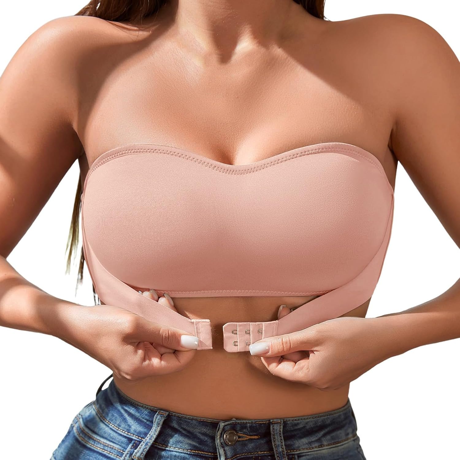 Women Front Closure Single Layer Wireless Bra (1pc) One Shoulder Sports Bra Set