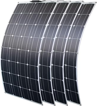 200W 300W 400W 600W 800W Solar Panel Kit, with 40A Charge Controller 18V Flexible Monocrystalline Solar Panel for 12-24V Battery Charging Car Battery Camper RV Yacht Battery Boat,400W