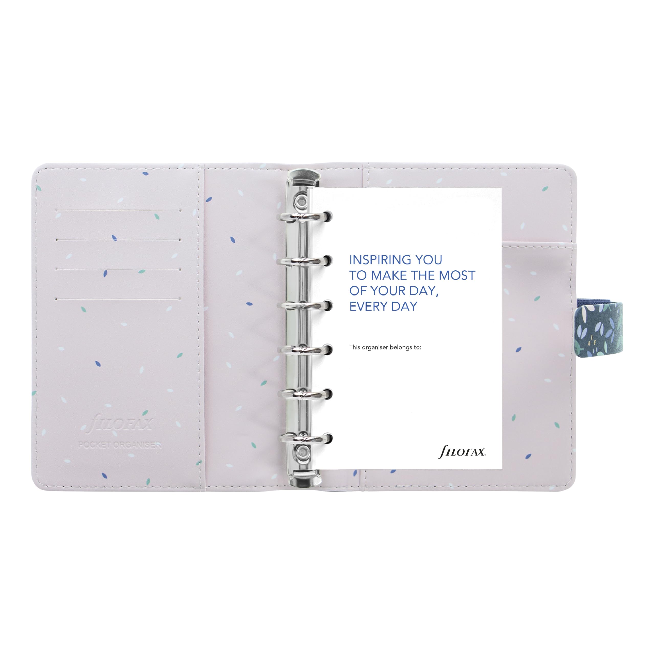 Filofax Organizer da giardino, tascabile, effetto pelle, dettagli in lamina d'oro, sei anelli, visualizzazione settimanale, multilingue (C028717)
