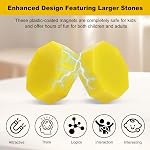 Upgraded Magnetic Chess Game with 40 Magnetic Stones & 2 Adjustable Ropes – Portable Strategy Game for Family Night, Travel, Educational Gift for Kids & Adults, Valentine’s Day Party Toy(Yellow)