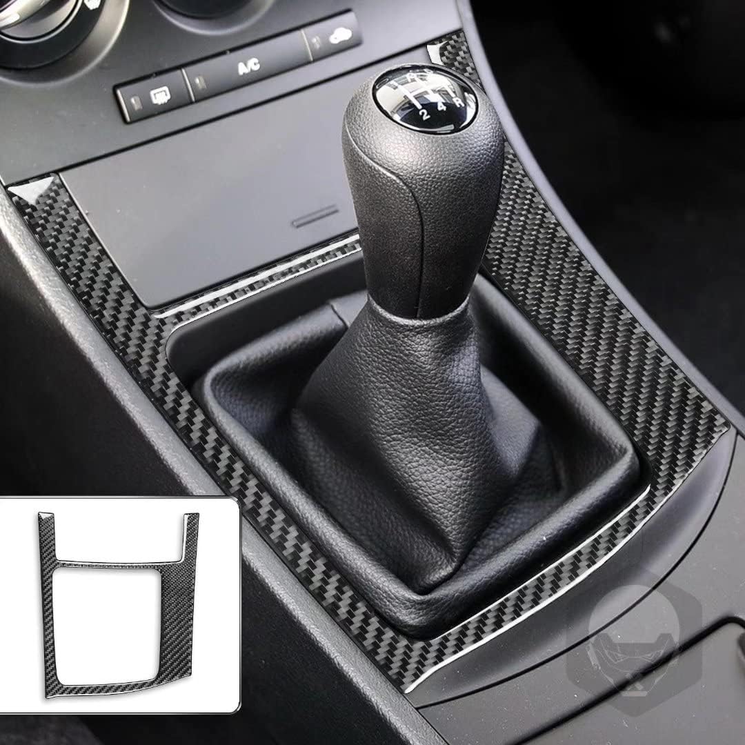 Real Carbon Fiber Car Interior Accessories Central Control MT Gear Shift Frame Cover Trim for Mazda 3 Axela 2010-2013 Mazdaspeed 3 Manual Transmission