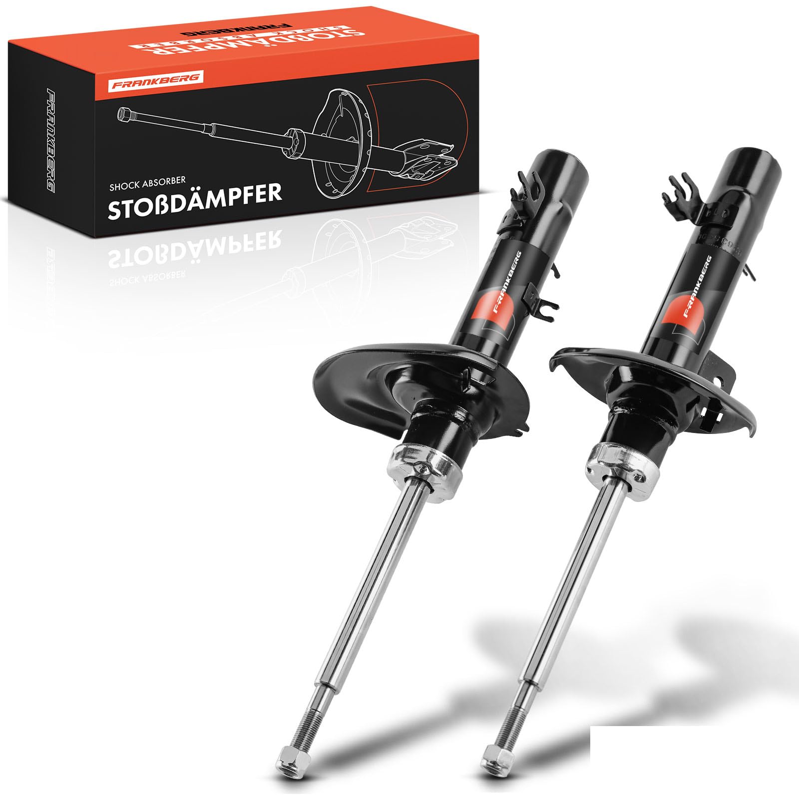 Frankberg 2x Amortisseur à gaz Avant Gauche Droite 510mm Pression de gaz Compatible avec 2008 I CU 2008 I Van CU Remplacer# 3338004,9810915580