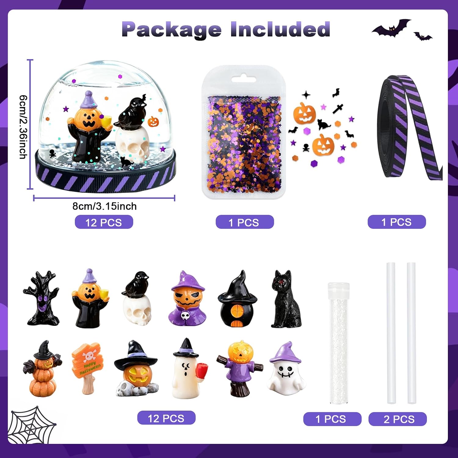 Halloween Snow Globe DIY Craft Kit, Halloween DIY Craft Kit