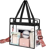 Vista 74 de BAGAIL Bolsas transparentes aprobadas para estadios con cierre de cremallera, bandolera bandolera con correa ajustable