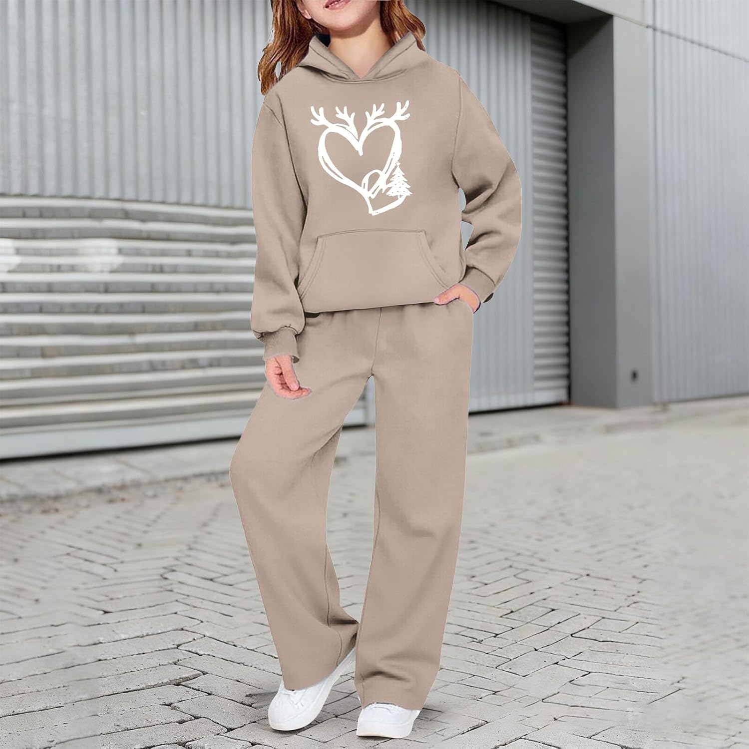 Girls Boys Tracksuit Pullover Hoodie Jogging Pants Set 2 Piece Sweatsuit For Kids Fashion Sweatshirt Set