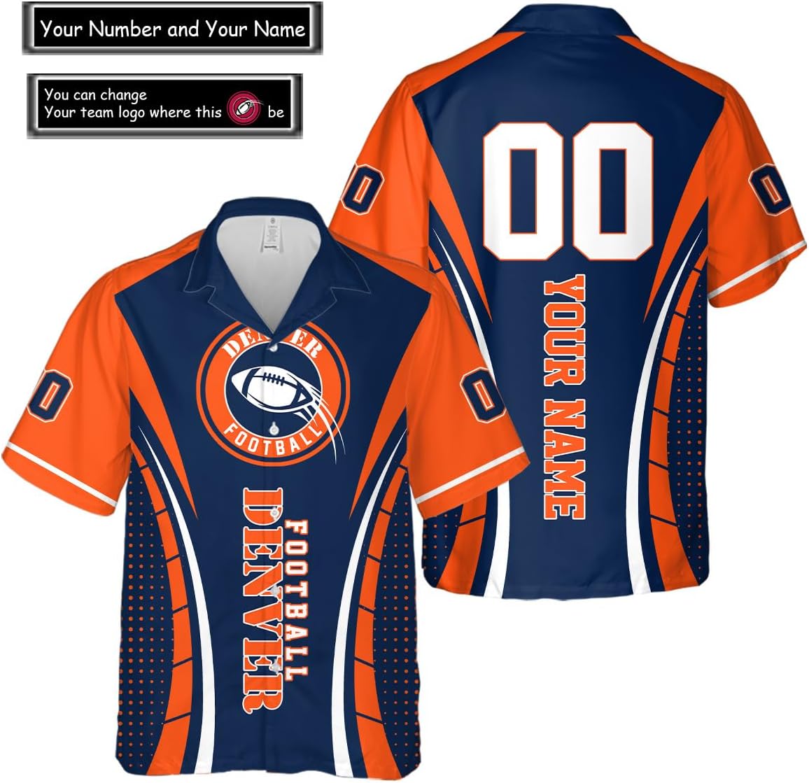 Discover Personalized Denver Football Team Broncos Hawaiian Shirts for Men, Gift for Fan